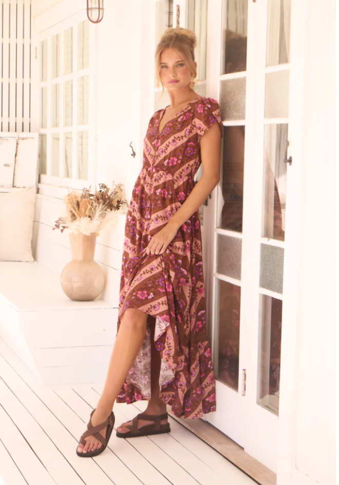 Savannah Print Carmen Maxi