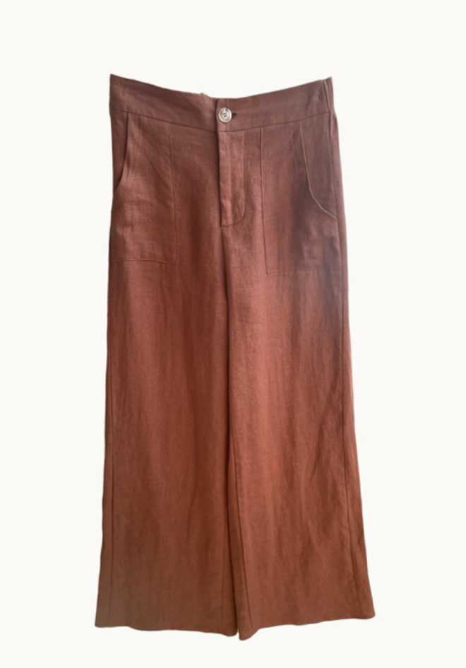 Jude Linen Pants - Rust