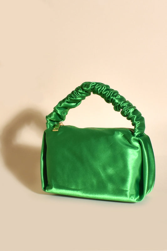 Demi Satin Event Bag - Green - Kat and Ko Clothing