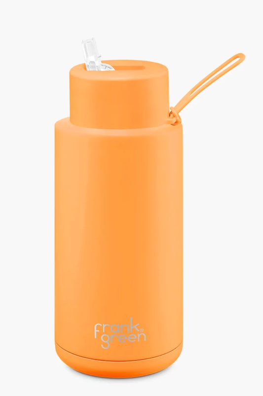 Frank Green Reusable Bottle 1L - Neon Orange