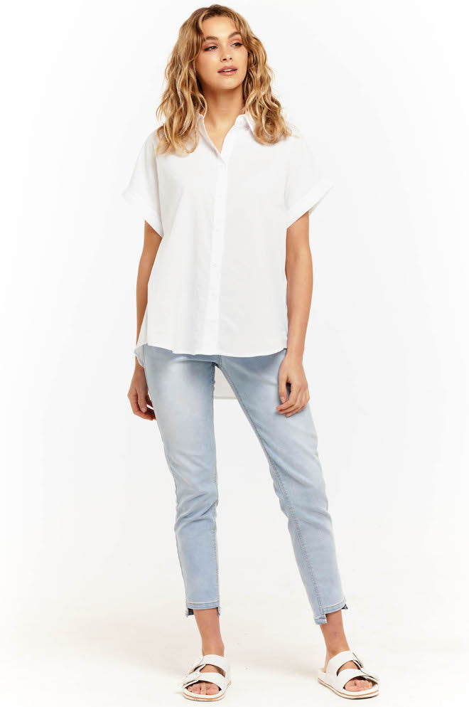 Talitha Shirt - White - Kat and Ko Clothing