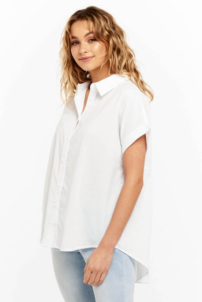 Talitha Shirt - White - Kat and Ko Clothing