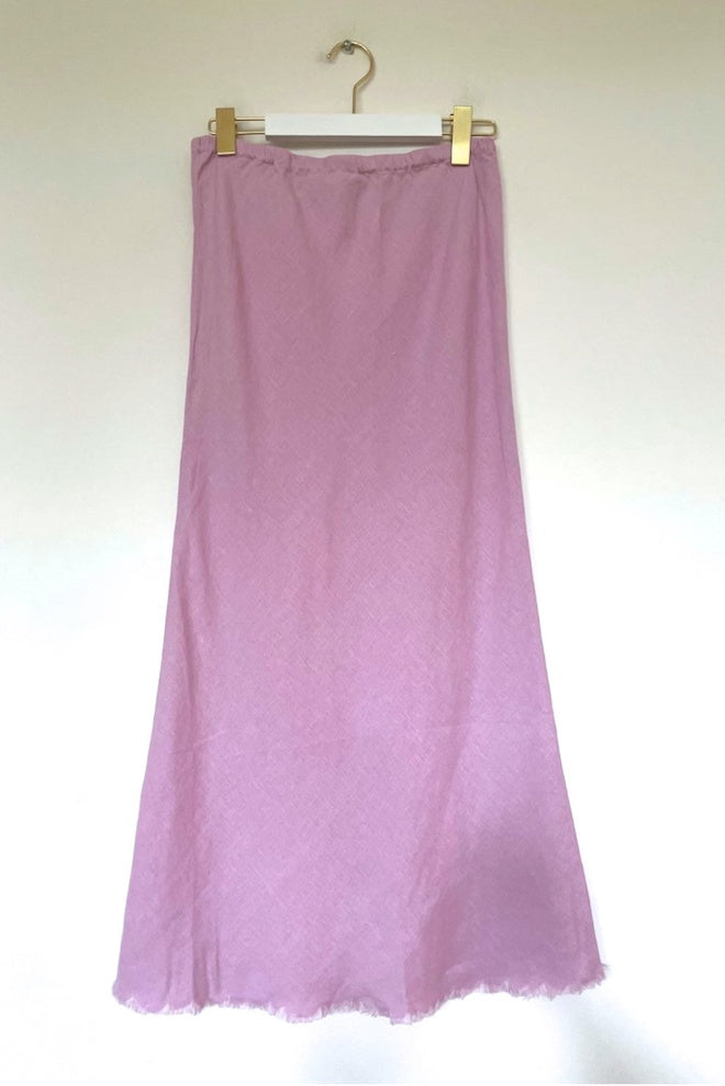 Linen Slip Skirt - Lilac