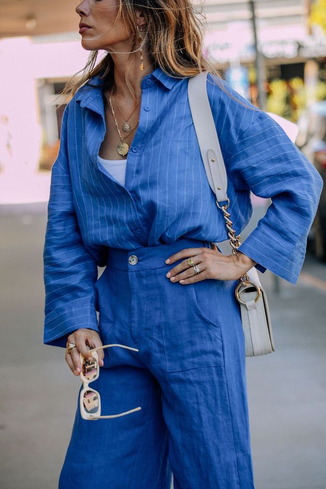 Jude Linen Pants - Cobalt