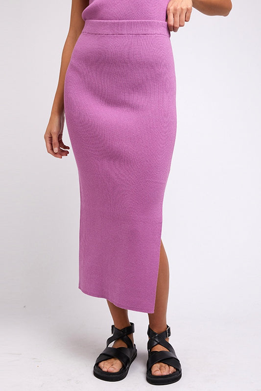 Ellie Knit Skirt - Plum